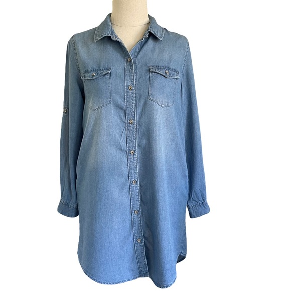 DECJUBA KIDS Sz14 Denim long sleeve dress with sleeve length options - Picture 2 of 15